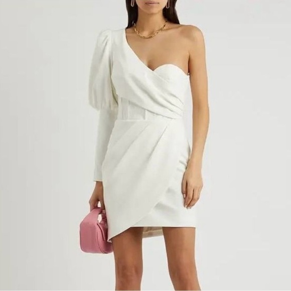 NEW Lavish Alice One Shoulder Overlay Corset Mini Dress size 6.